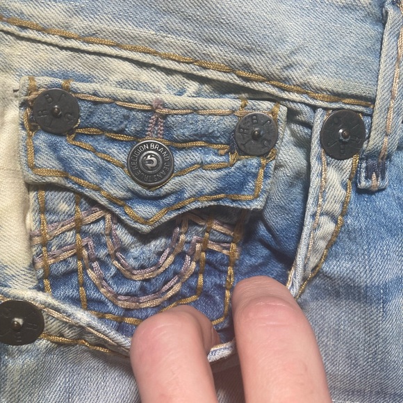 Rare! NWT’s! 🇺🇸Ricky Super T in “AZUL SAIL AWAY” wash True Religion size 30x34 - Picture 6 of 16